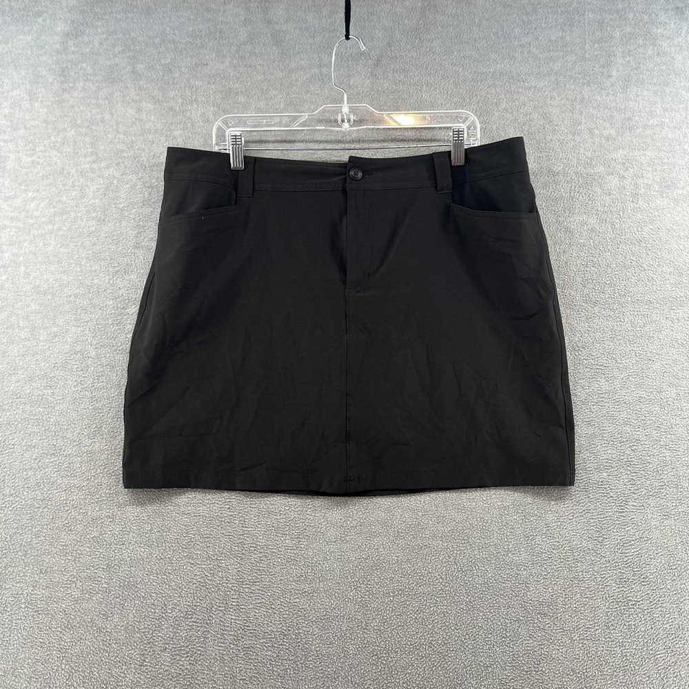 Eddie Bauer Womens Size 16 Black Spandex Front And Back Pockets Skirt